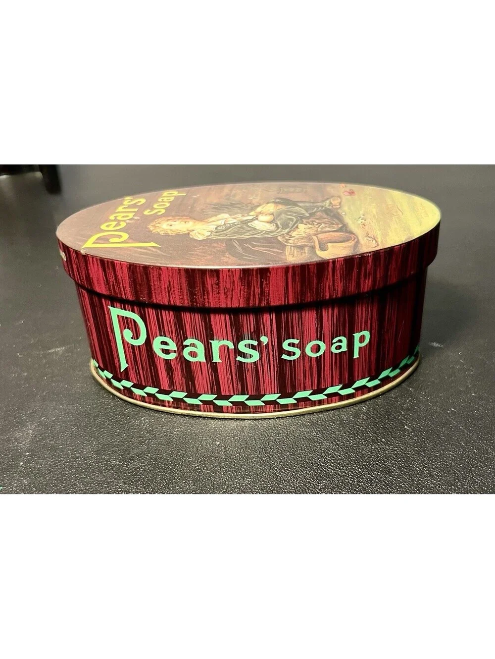 Pears Soap Replicans 1980s Bubbles Advertising Collectible Oval Tin, 6x2.5”